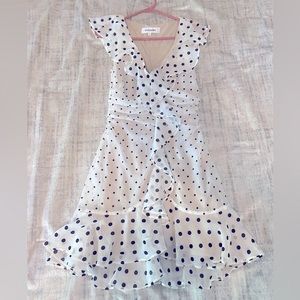 Ruffled polka dot dress